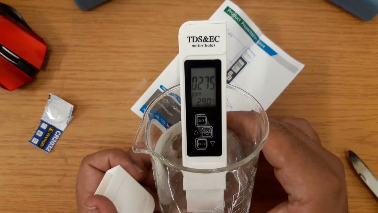 testeur d'eau TDS et EC (conductivité électrique ) mètre جهاز قياس جودة المياه الصالحة للشرب