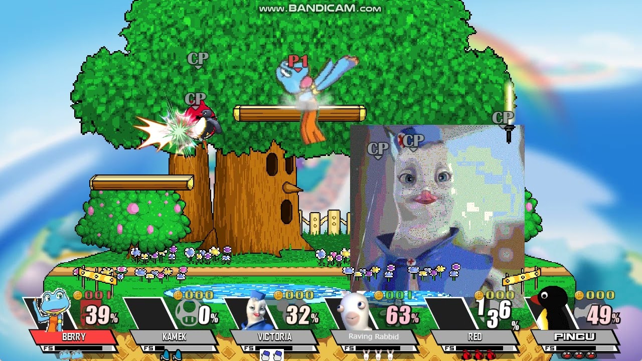 Super Smash Bros Crusade 0.9.4a Mods: Berry vs Kamek vs Victoria vs Rabbid vs Red vs Pingu