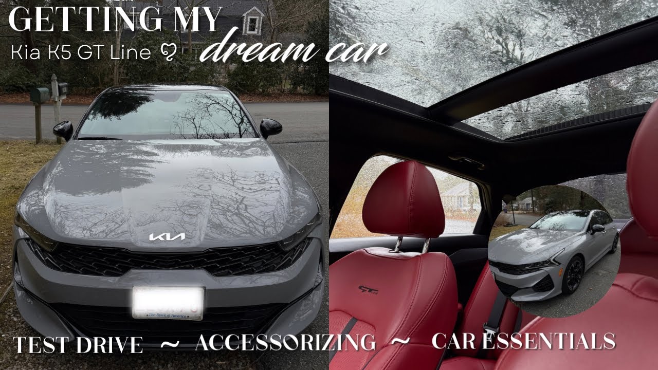 GETTING MY DREAM CAR AT 21 ⟡ | Kia K5 GT Line | test drive, car tour, cute accessories, essentials