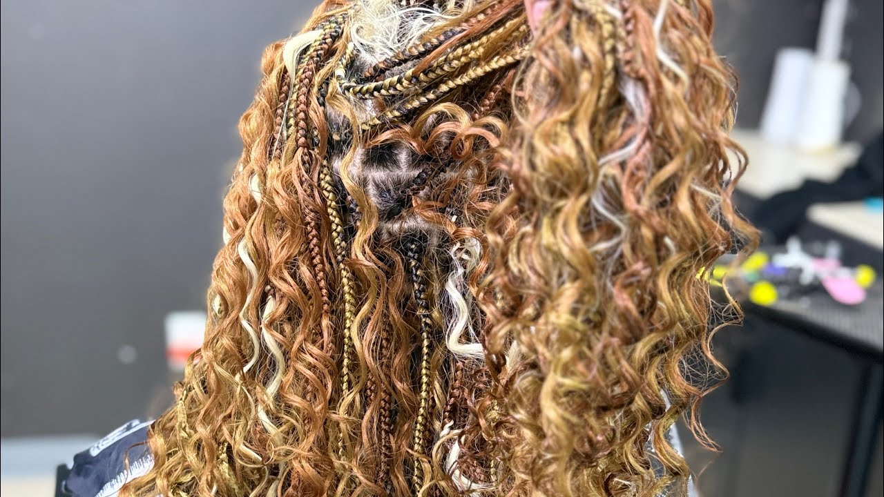 Watch Me Do smeduim Boho Braids start to finish Braiding Process.#protectivestyles#boho#bohobraids