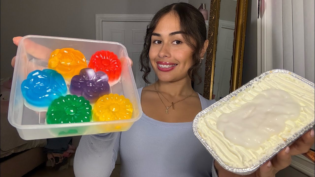 asmr : coconut cake & coconut jelly