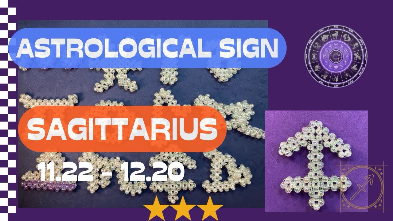 Easy DIY Jewelry: Beaded Astrological Sign Sagittarius (Nov.22 - Dec.20) / Star Sign Archer