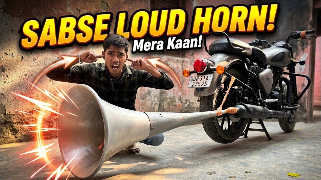 बुलेट में होरन लगा देंगे तो क्या रिएक्शनहोगा 😮😮