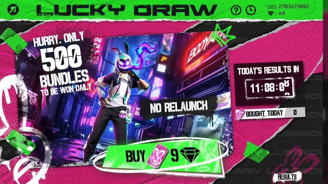 FREEFIRE NEW LUCKY DRAW EVENT | FREEFIRE NEW EVENT| NEW LUCKY DRAW EVENT| FF NEW BUNNY BUNDLE