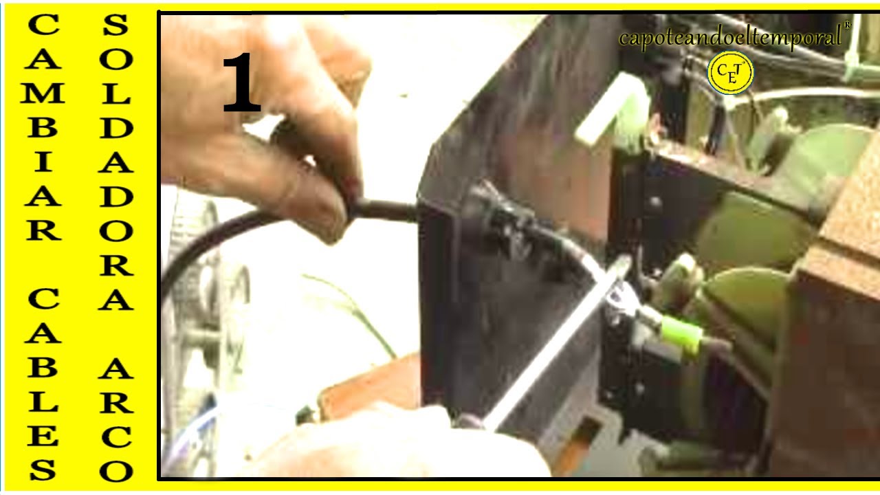 Cambio de cables en soldadora de arco y carrito de transporte hecho a medida ( 1 de 3 )