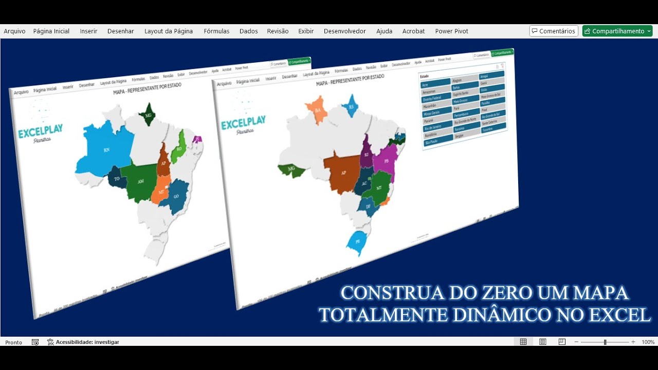 [EXCEL] SEM VBA - COMO CRIAR GR&Aacute;FICO DE MAPA DIN&Acirc;MICO DO ZERO - PASSO A PASSO