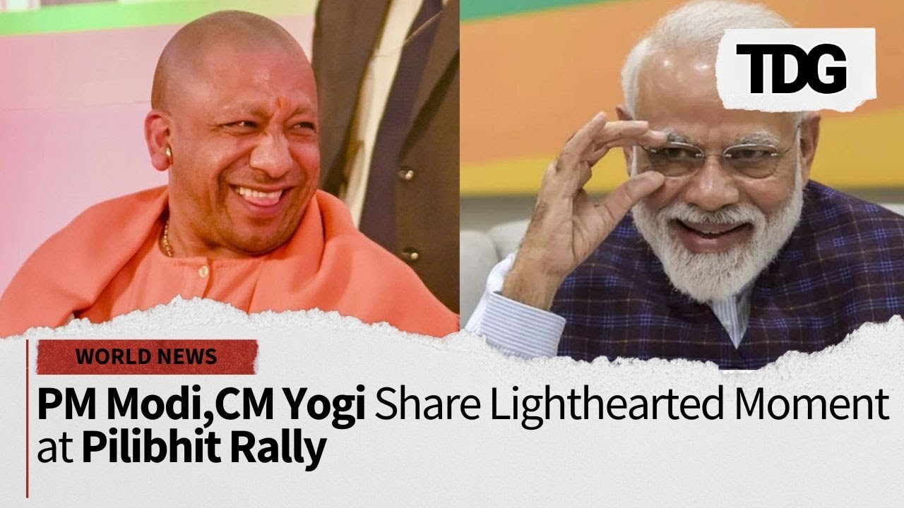 PM Modi, CM Yogi Share Funny Moment at UP's Pilibhit Rally | Lok Sabha Elections 2024