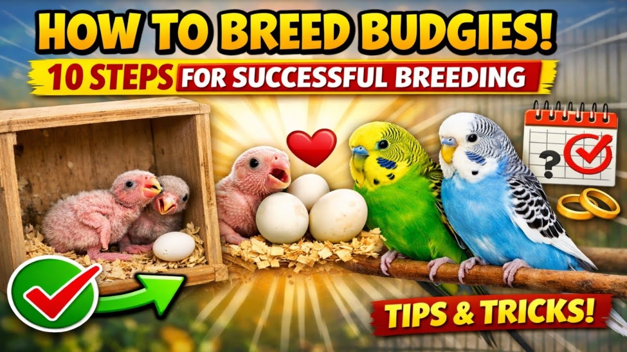 HOW TO BREED BUDGIES / 10 STEPS FOR SUCCESSFUL BREEDING