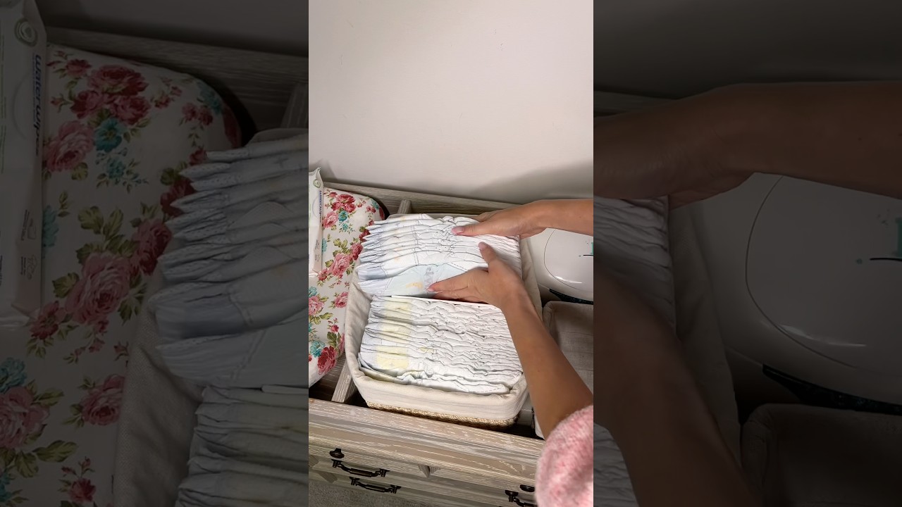 Restocking my toddler’s diaper changing station!