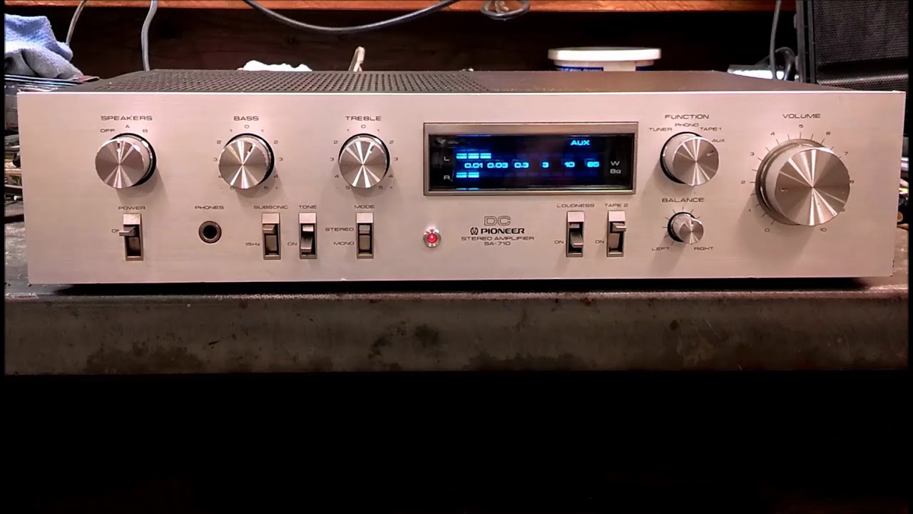Vintage Pioneer SA-710 Amplifier found in scrap yard...Testing and Repair