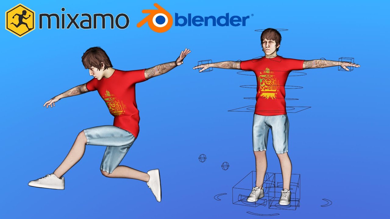 Как использовать анимацию Mixamo в Blender 4.2