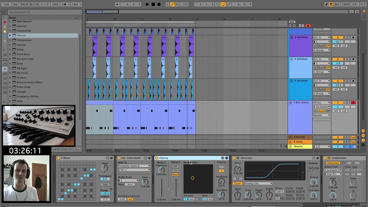 HOUSE DROP | 10 Minute Challenge in Ableton! (with a Moog Synth!)