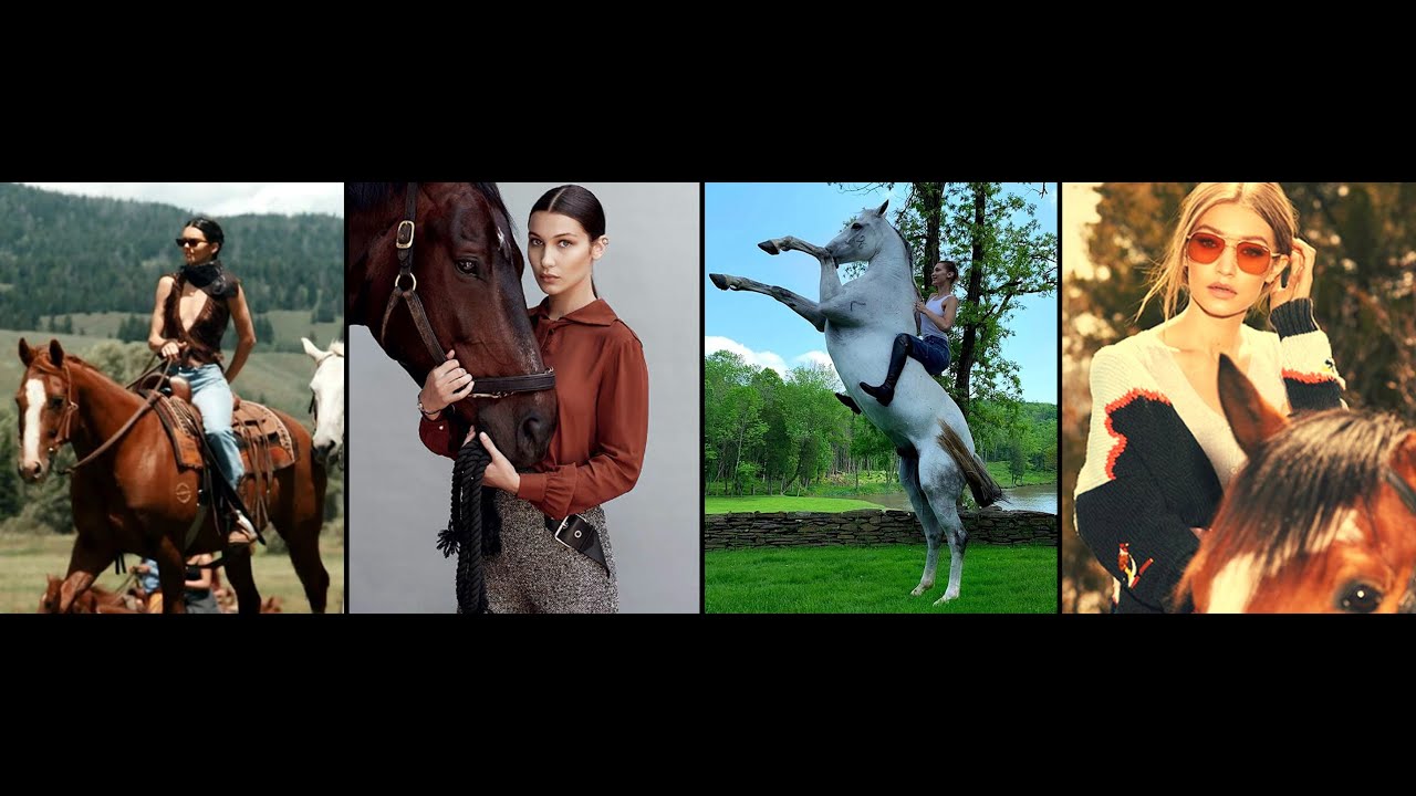 Kendall Jenner, Gigi Hadid & Bella Hadid Ride Horse - Music: Up & Down