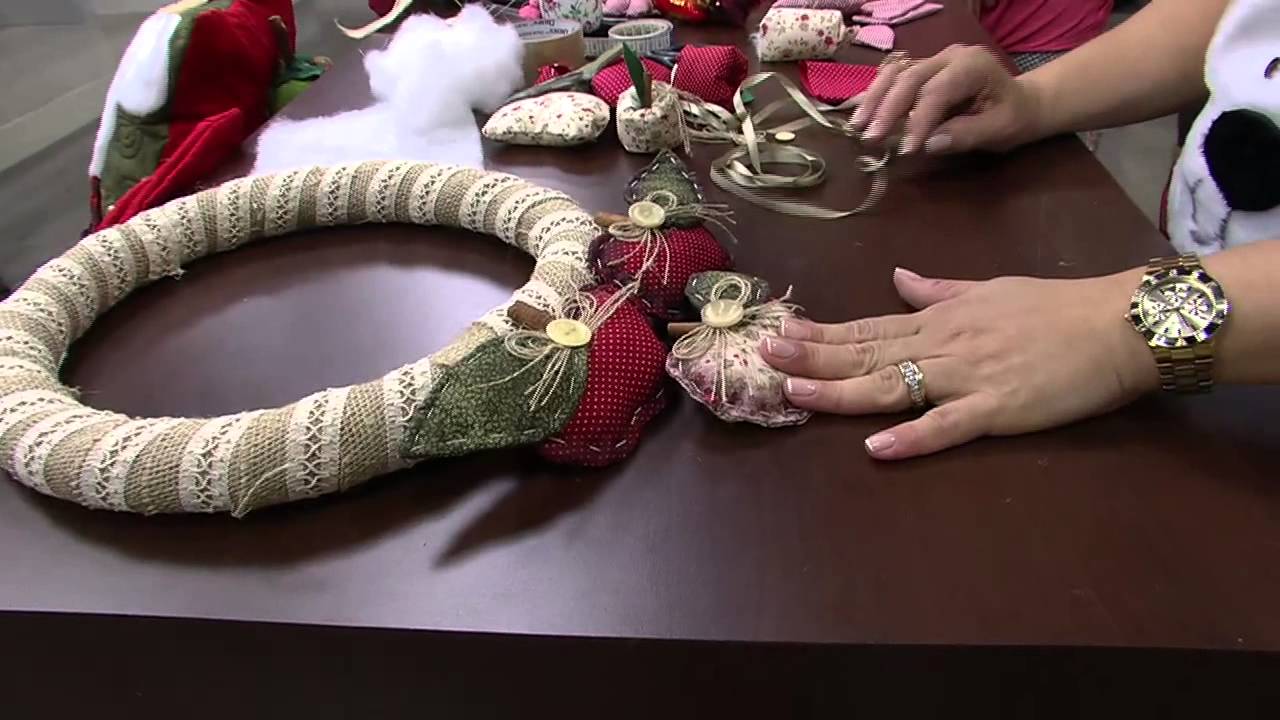 Mulher.com 01/12/2014 - Guirlanda de Maça Patchwork por Mara Uroz