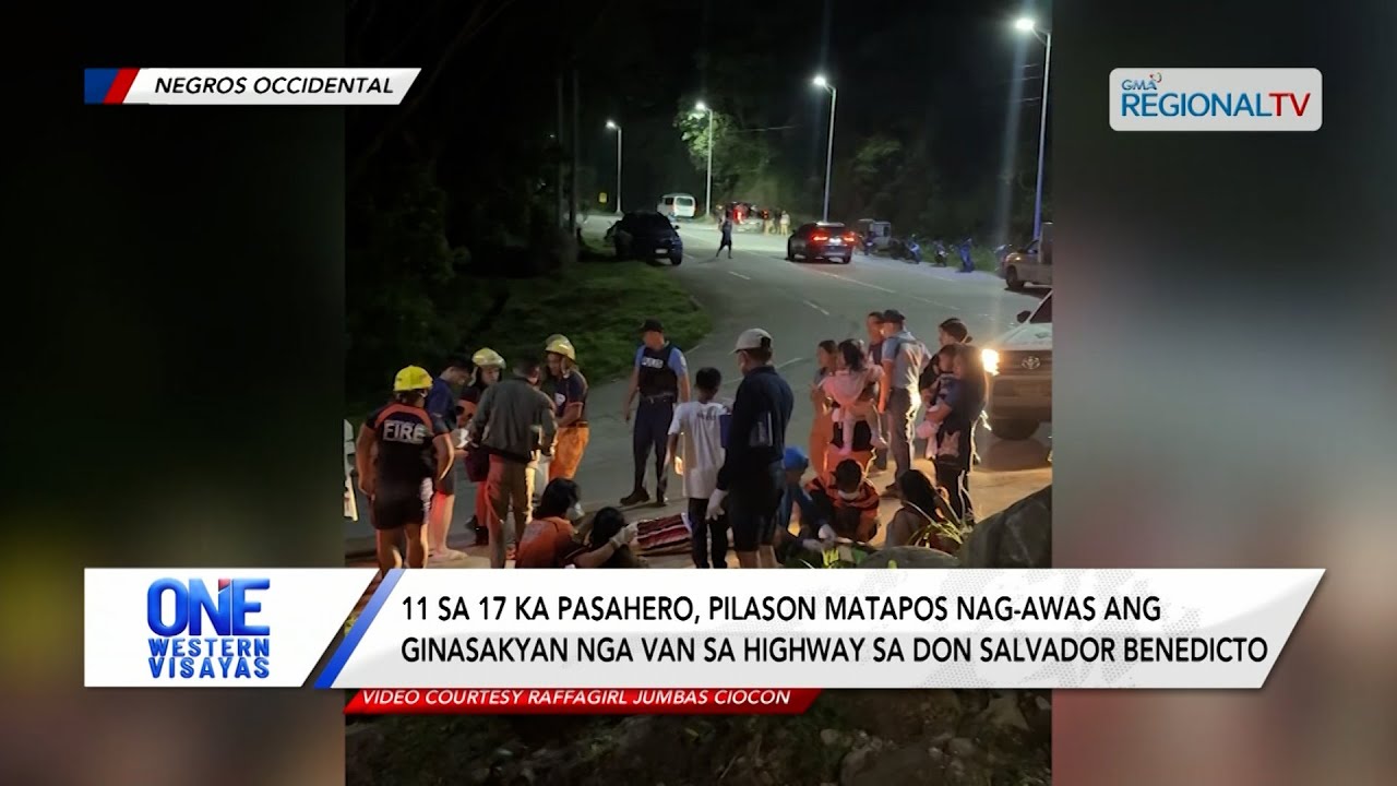 11 ka pasahero, pilason matapos nag-awas ang van sa highway sa DSB | One Western Visayas