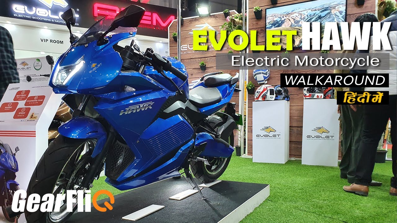 Evolet Hawk Electric Motorcycle - Hindi Walkaround । GearFliQ