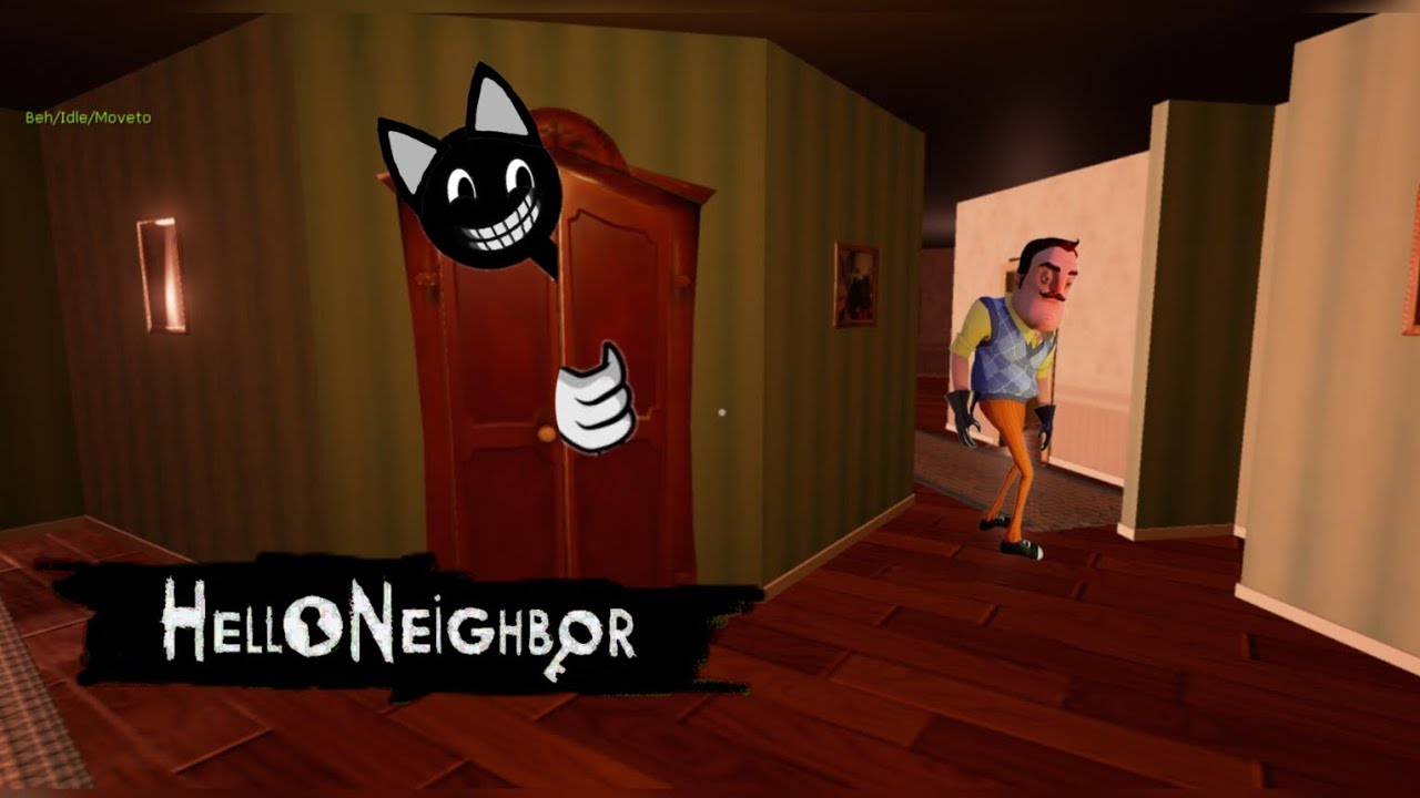 cartoon cat juega hello heighbor !EL VECINO ME QUIERE ATRAPAR 😱