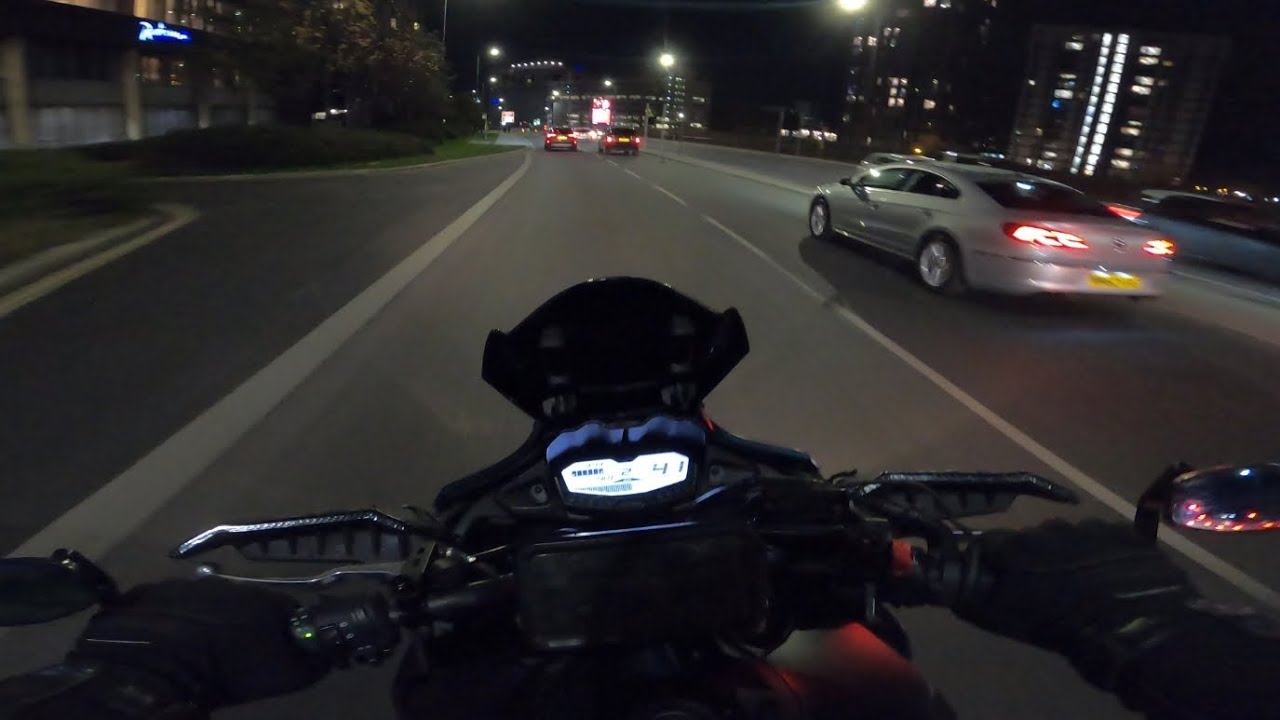 NIGHT RIDE - RAW AUDIO - YAMAHA TRACER 700 / MT07 AKRAPOVIC 4K