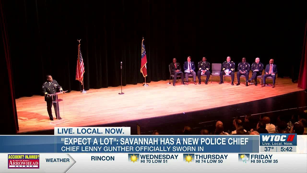 &lsquo;Expect a lot&rsquo;: Lenny Gunther sworn in as Savannah Police Chief