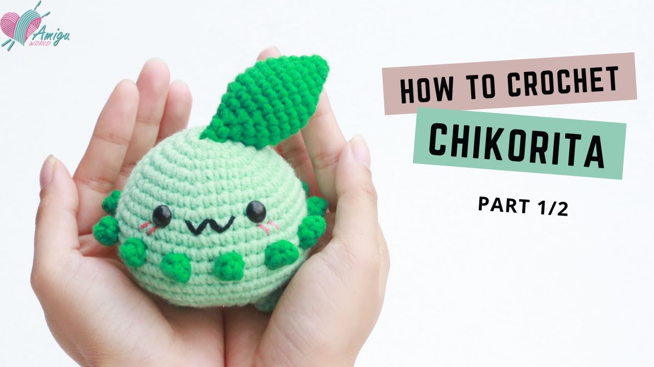 #310 | Amigurumi Chikorita (1/2) | How to crochet Pokémon Amigurumi | Free pattern | AmiguWorld