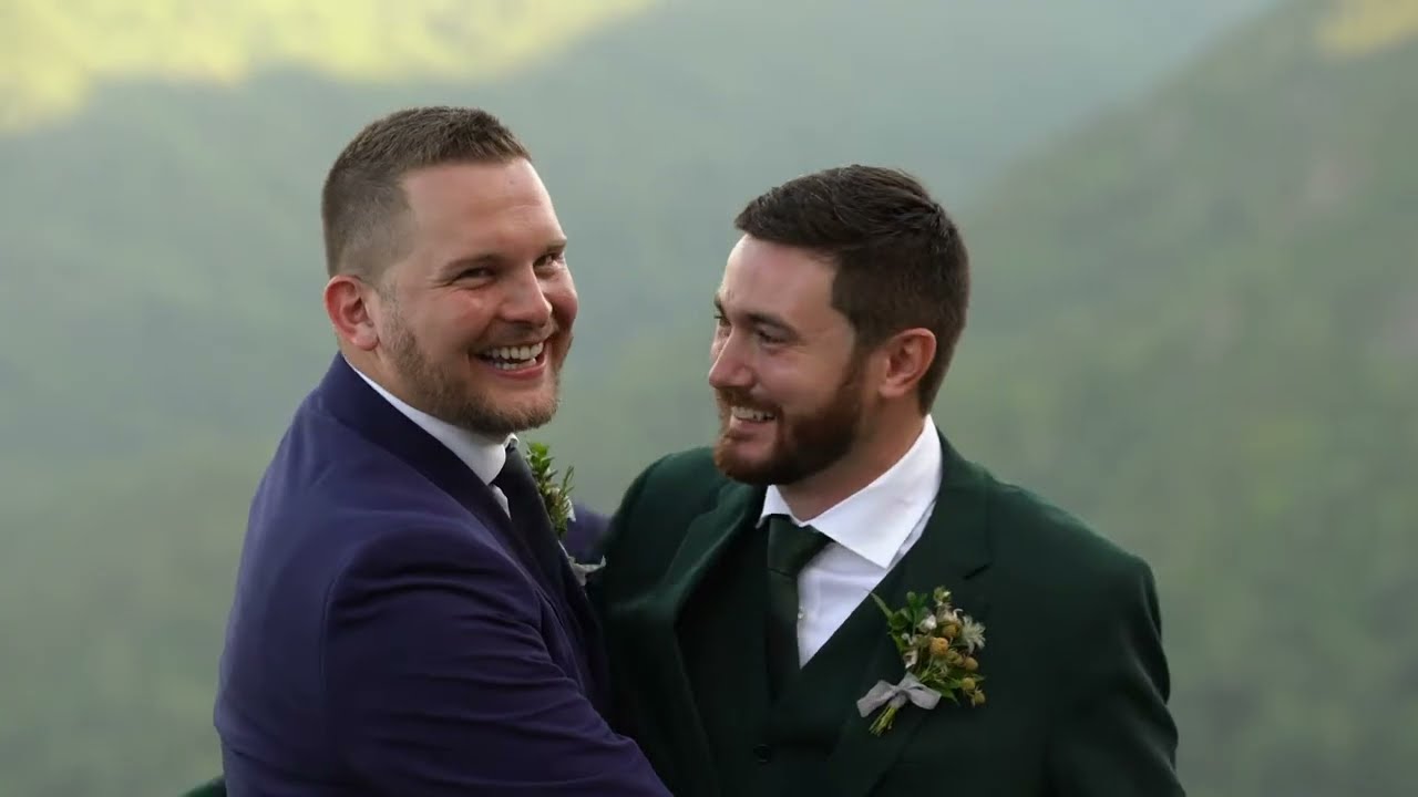 Gay Wedding | Two grooms: Jacob + Russell 💍🌄 | #lgbtwedding  #lovestory  #gaywedding Elopement