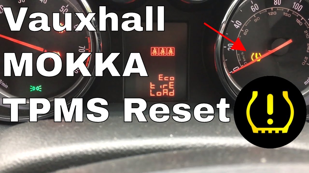 Сброс контрольной лампы TPMS на Vauxhall Mokka 2014 Как сбросить TPMS