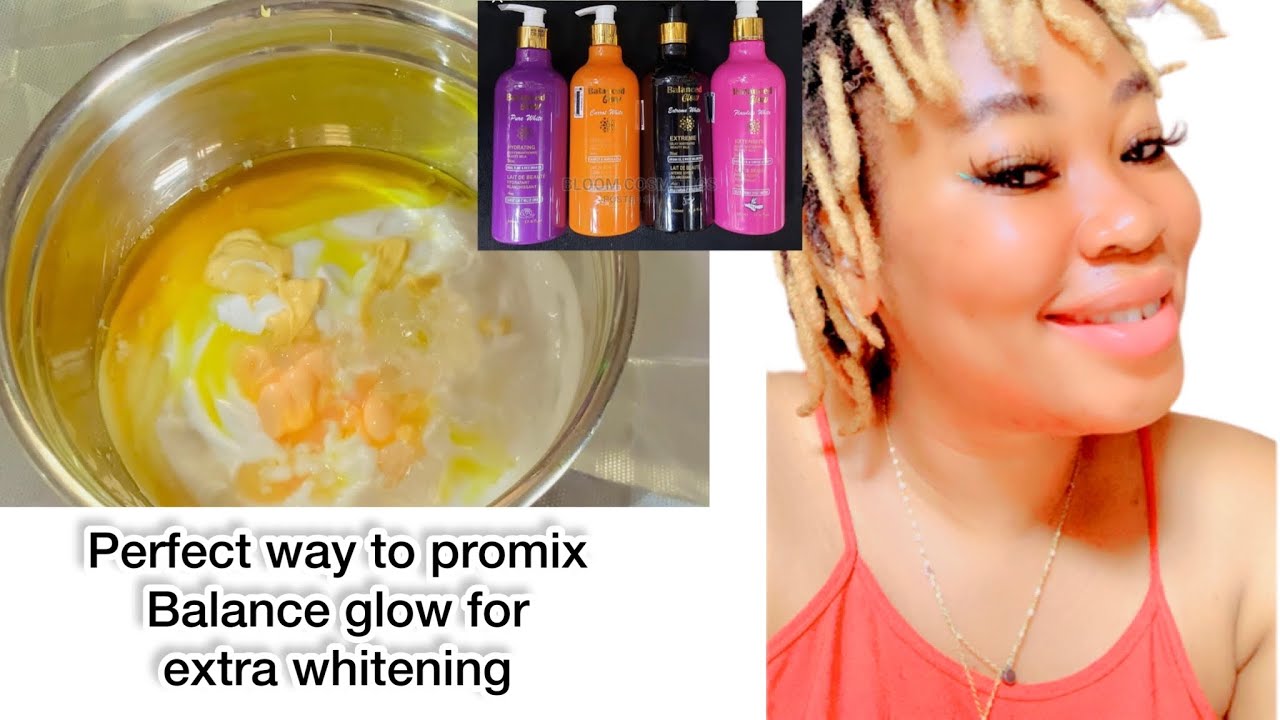 How to promix an extra whitening body lotion using balance glow lotion #whiteningcream #promixing