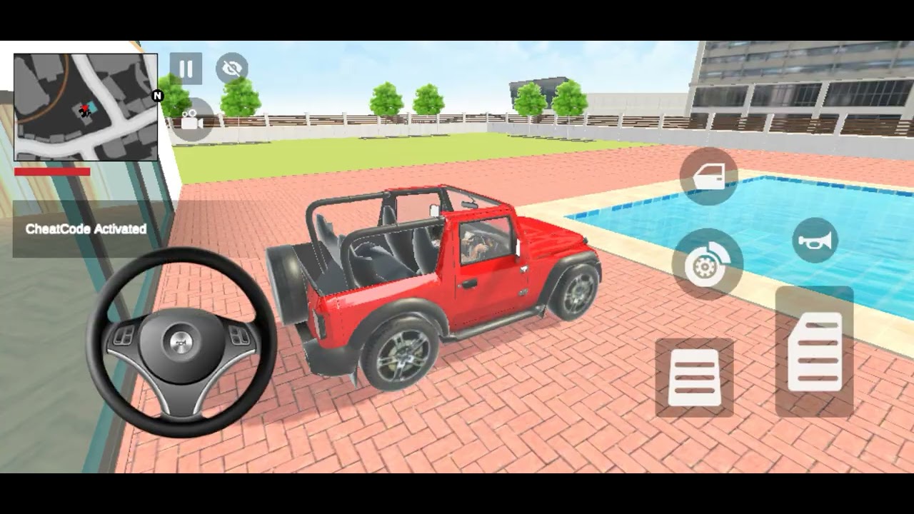 Franklin ka Blue Modified Thar in Ghar ka bahar 