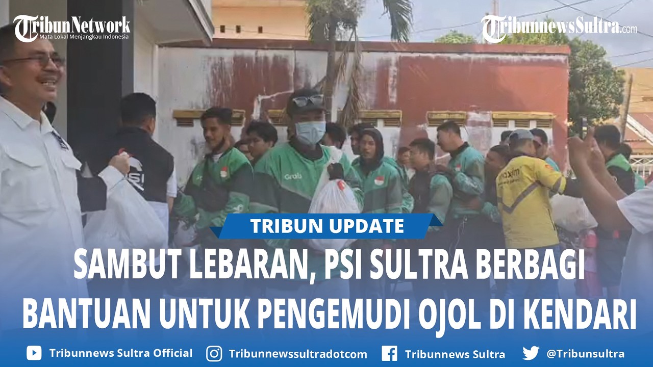 PSI Sulawesi Tenggara Berbagi Sembako ke Pengemudi Ojol di Kendari Sambut Idulfitri 1447 Hijriah