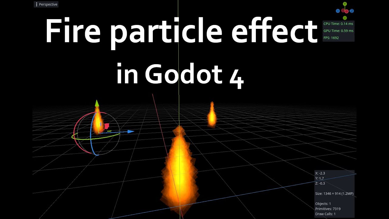 Godot 4: Fire Particle Effect (from an empty scene to a customizable fire, no code required)