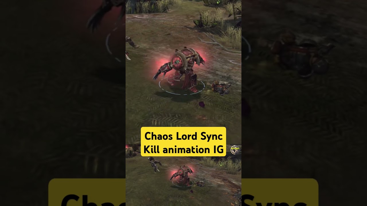 Chaos Lord Sync Kill animation vs IG #warhammer40k #dawnofwar2 #chaosundivided #imperialguard