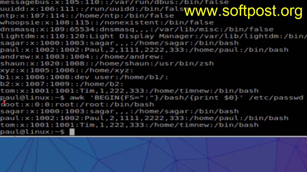 How to view lines matching pattern using awk in Linux