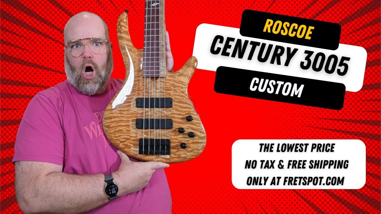 Roscoe Century Custom 3005 Quilt Maple top, Spalted Purpleheart Fingerboard