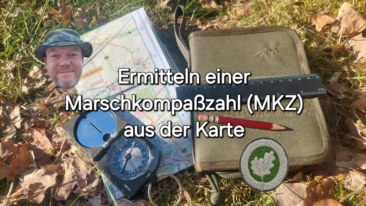 Aufbaukurs Teil 2. Ermitteln einer Marschkompa&szlig;zahl (MKZ) aus der Karte