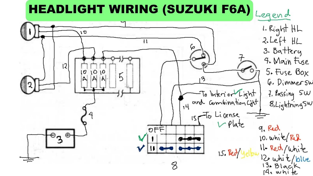 HEADLIGHT WIRING DIAGRAM F6A SUZUKI MULTICAB