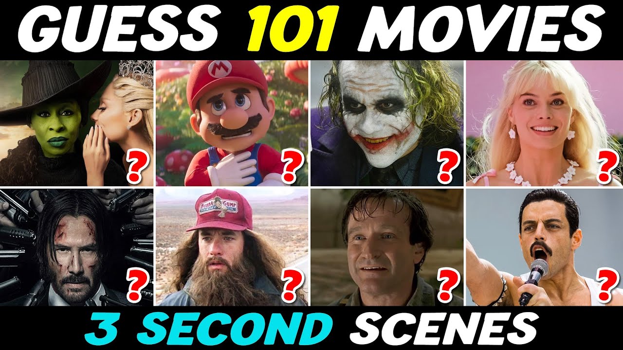Угадайте 101 фильм по 3-секундной сцене 🎬🍿