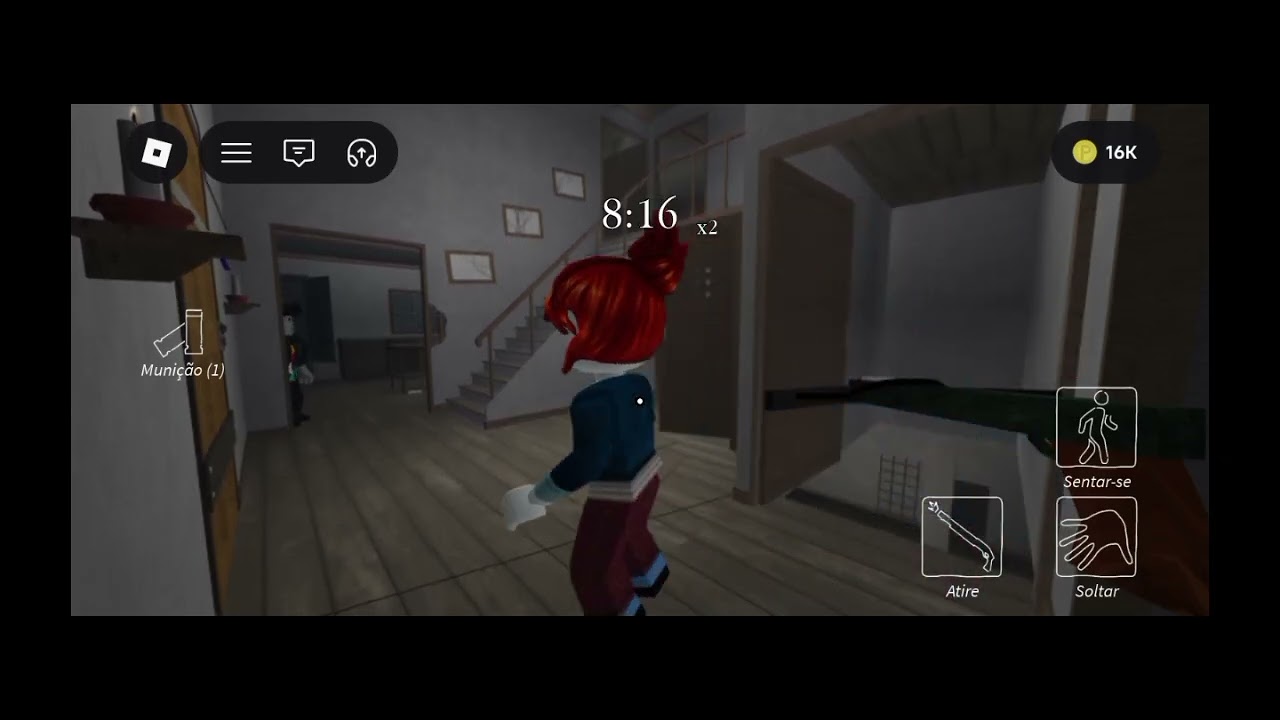 Jogando Granny no roblox parte 2. 