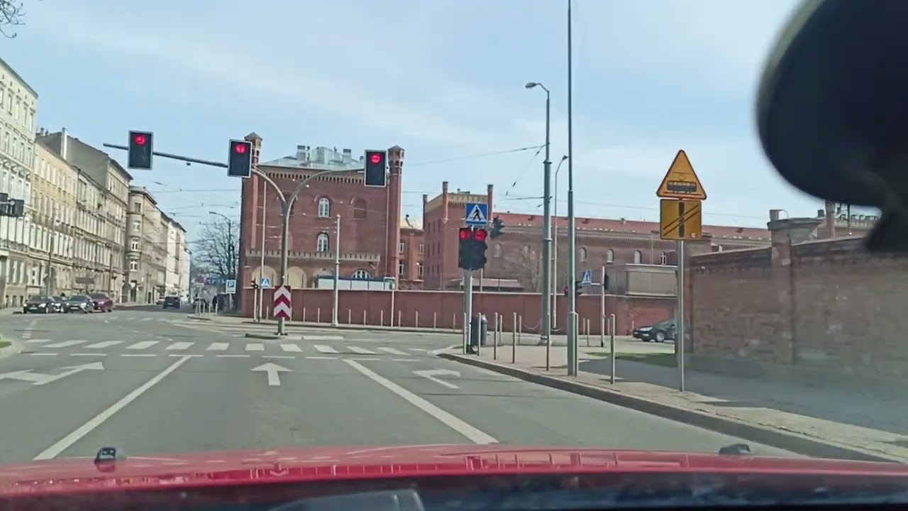 Szczecin...Plac Kościuszki,Mieszka l, Narutowicza przez Potulicką do Bramy Portowej...piękne słońce.