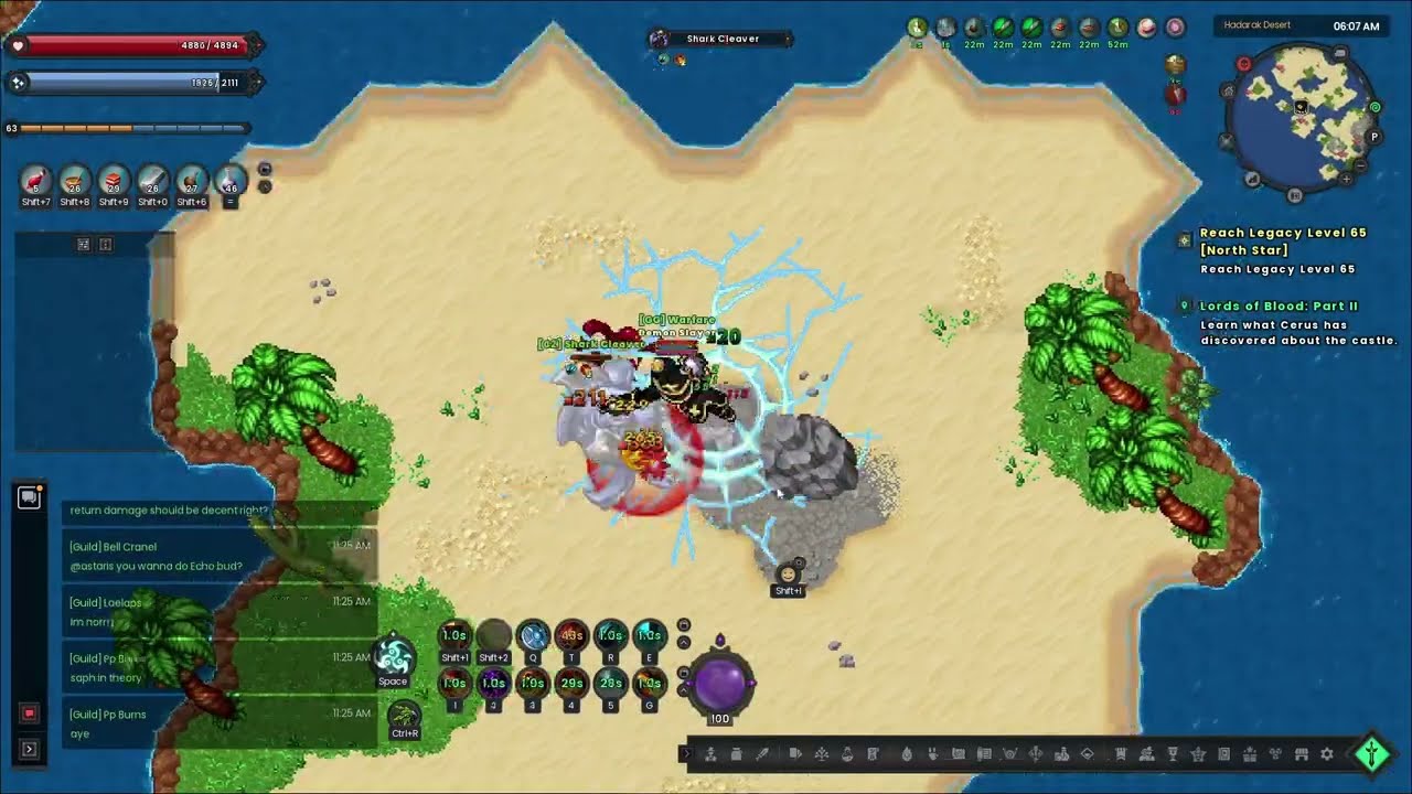 RavenQuest - 30 Minutes of Hadarak Desert Sharks [LVL 41-44] - 130k Silver/Hr