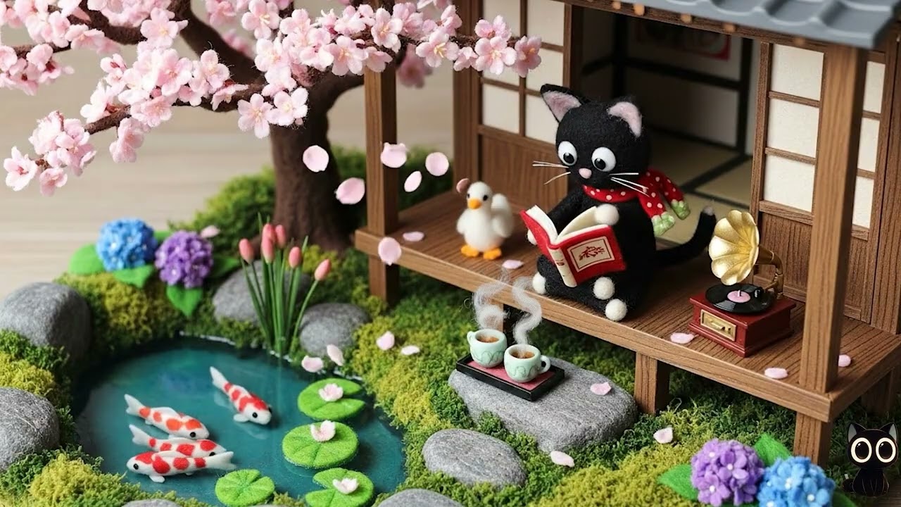 Rain Kissed Blossom Porch 🌸 | Smooth Study Beats for Calm Mood and Late Productivity