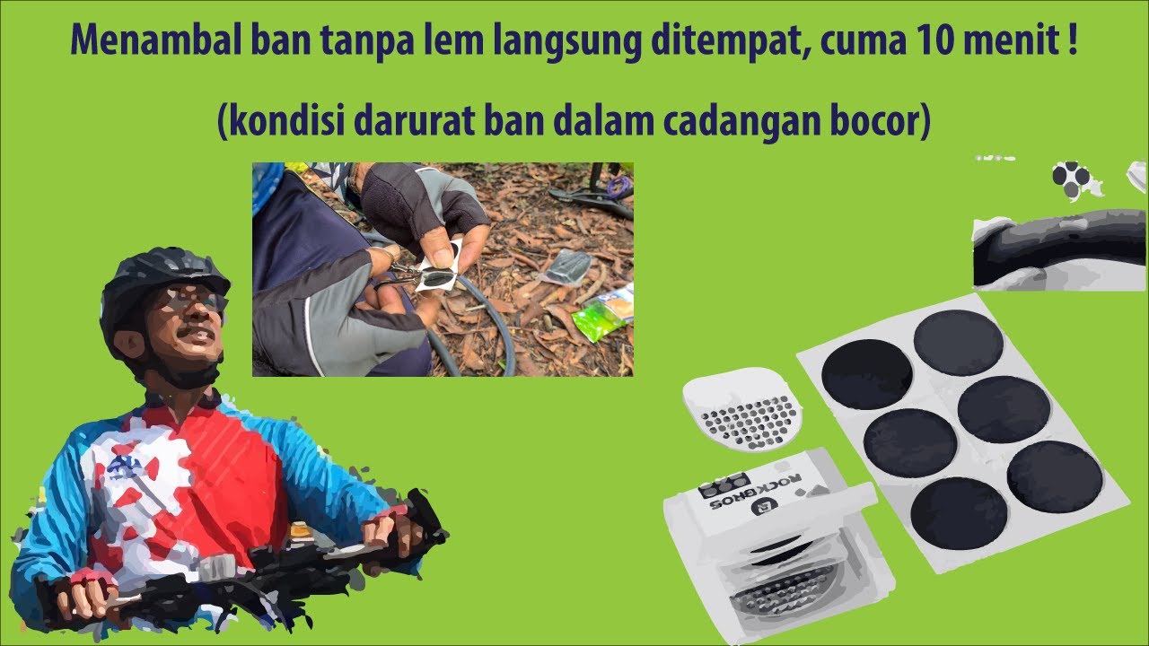 Menambal ban tanpa lem langsung ditempat, cuma 10 menit !(kondisi darurat ban dalam cadangan bocor)