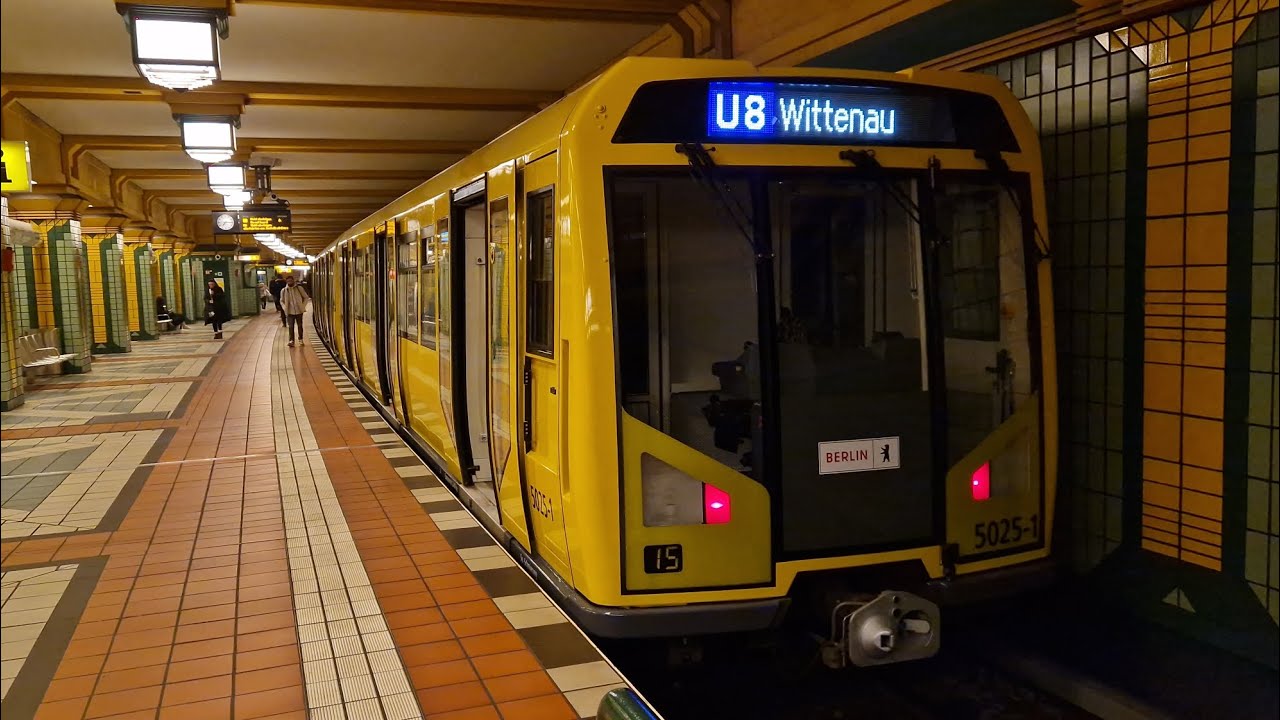Mitfahrt in der U8 von Osloer Straße bis Wittenau im H97 5025-1
