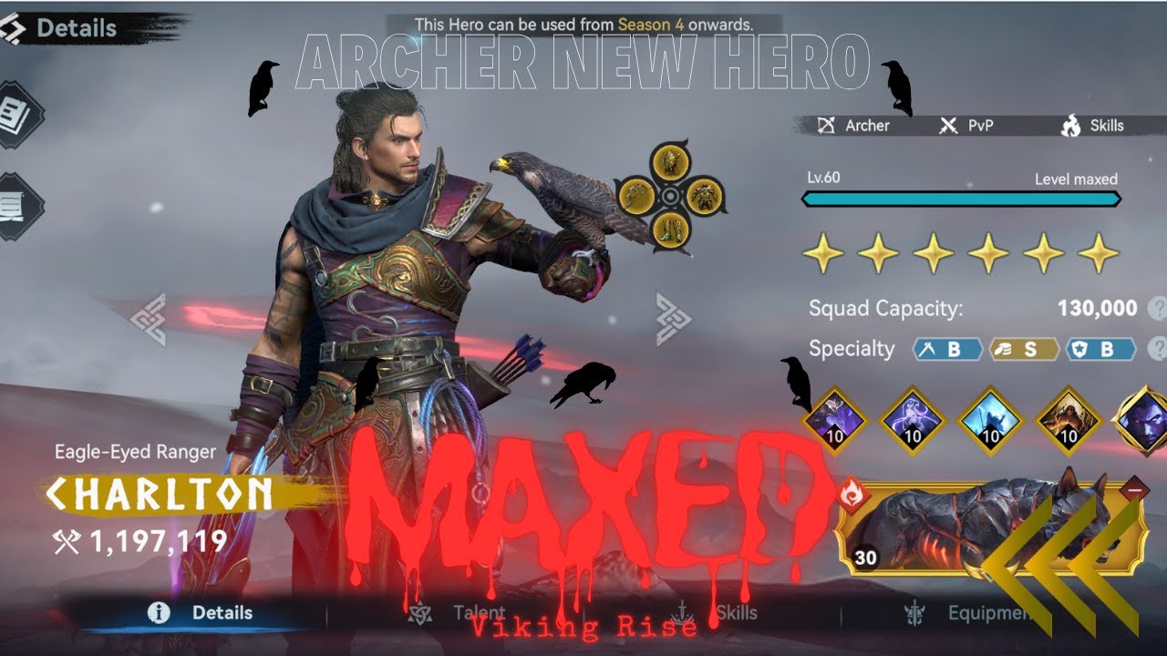Charlton | New Archer Hero Maxed | All Awakened | Viking Rise | #vikingrise #Charlton
