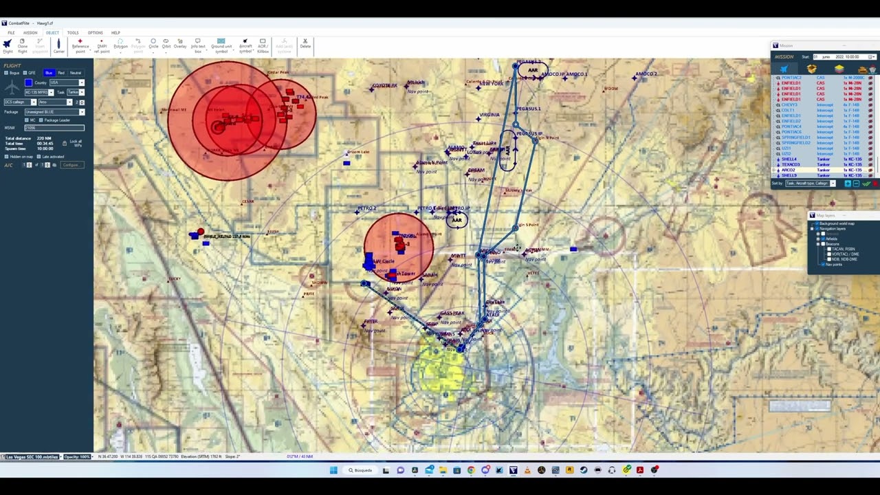 Planificación  de vuelo en F18C y uso de la app DCS DTC.