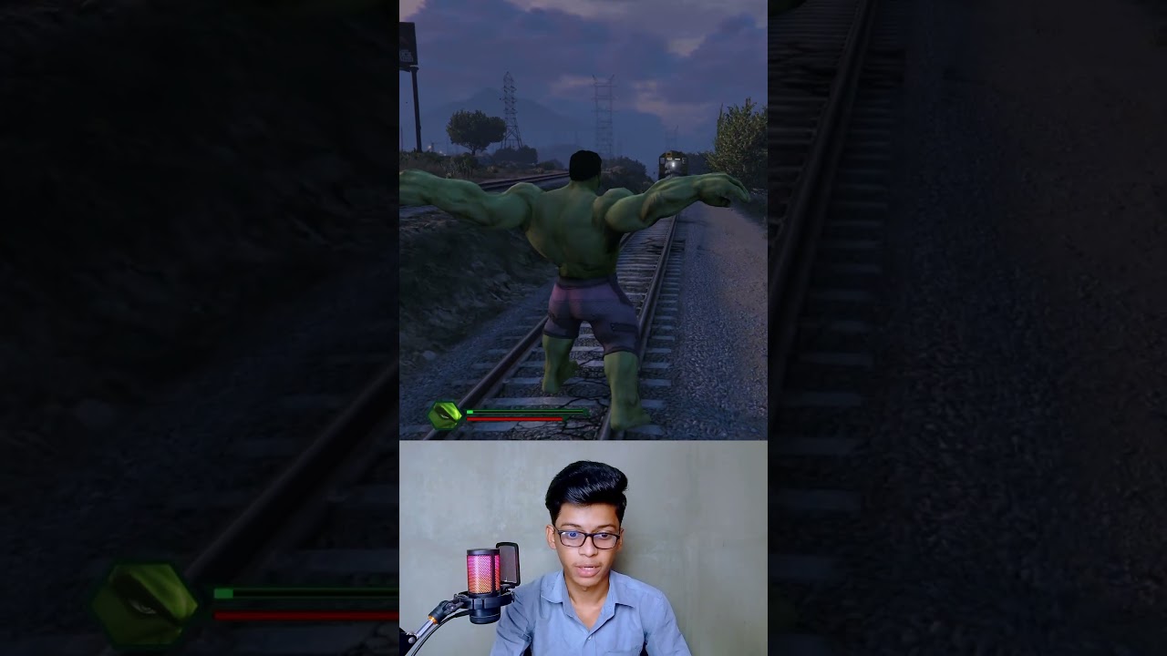 Can HULK stop the train 🤔❔| PART 01 | GTA 5 | GameX Tamil | #gta #gaming #gta5mods #gta5