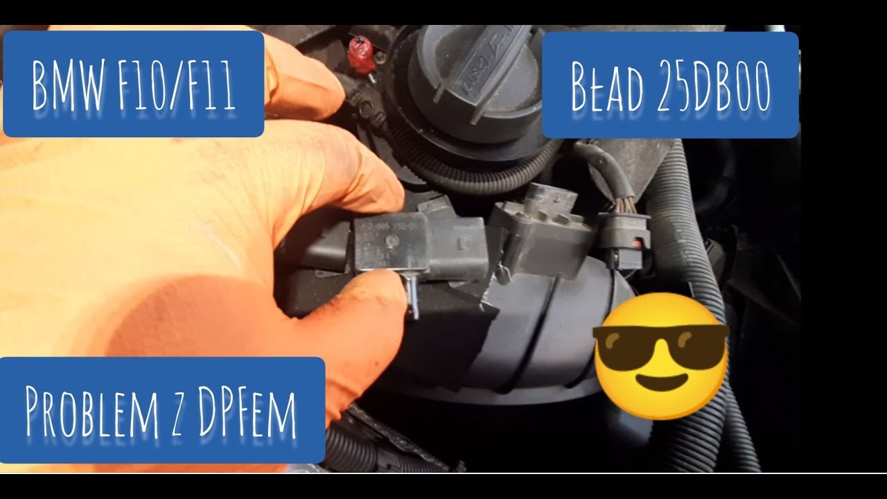 BMW 5 F10/F11 - błąd 25DB00, bład napędu, problem z DPFem, diagnostyka, naprawa, zrób to sam
