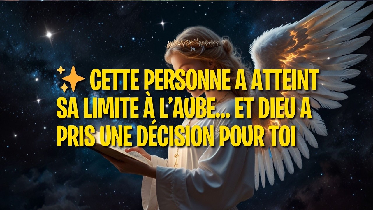 Cette personne a atteint sa limite à l’aube… et Dieu a pris une décision pour toi