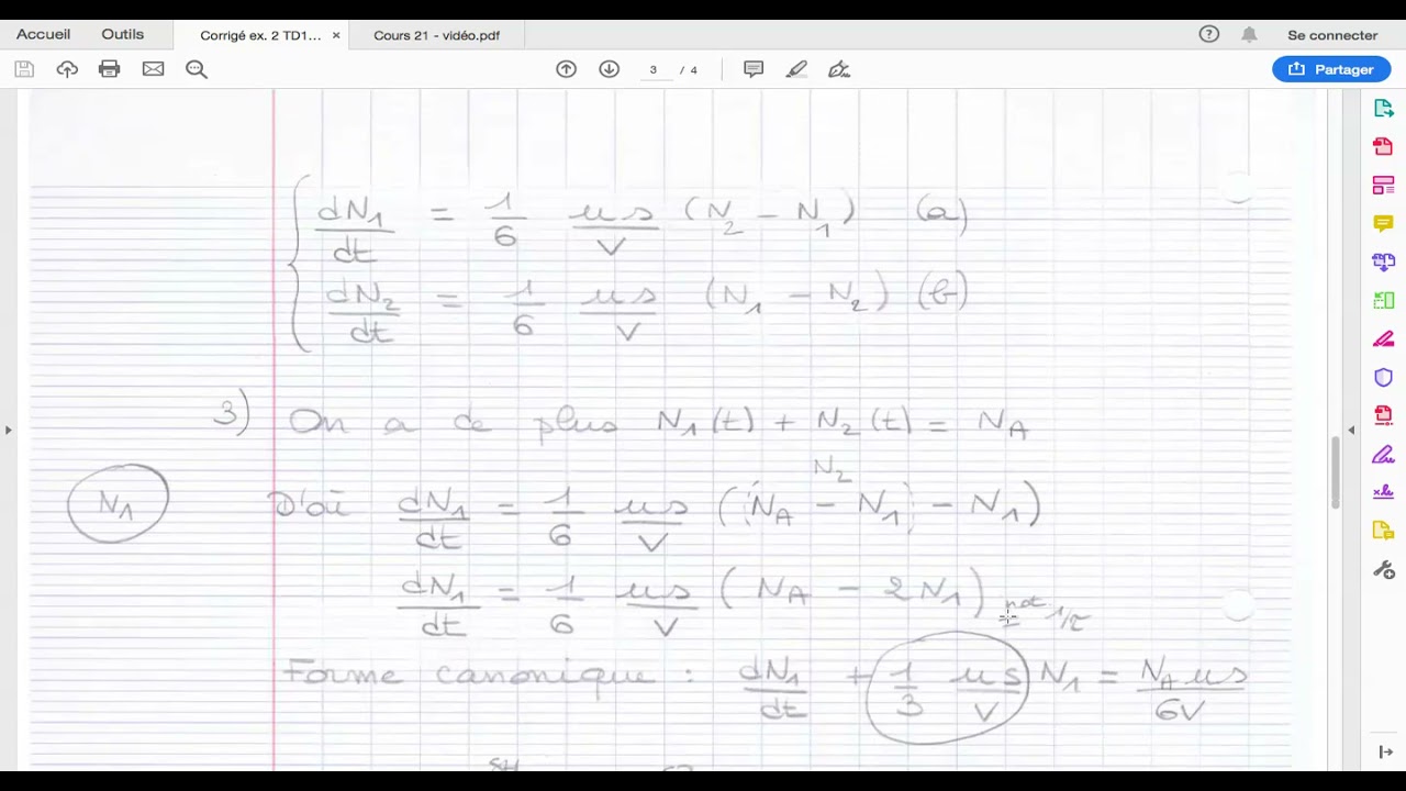 Corrigé ex  2 TD 21 (1ère partie) effusion thermique