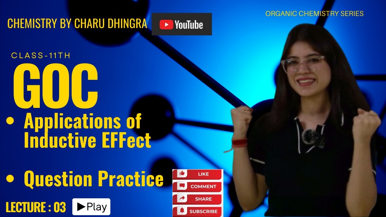 General Organic Chemistry(GOC)| Application of Inductive effects|CLASS 11th Chemistry|