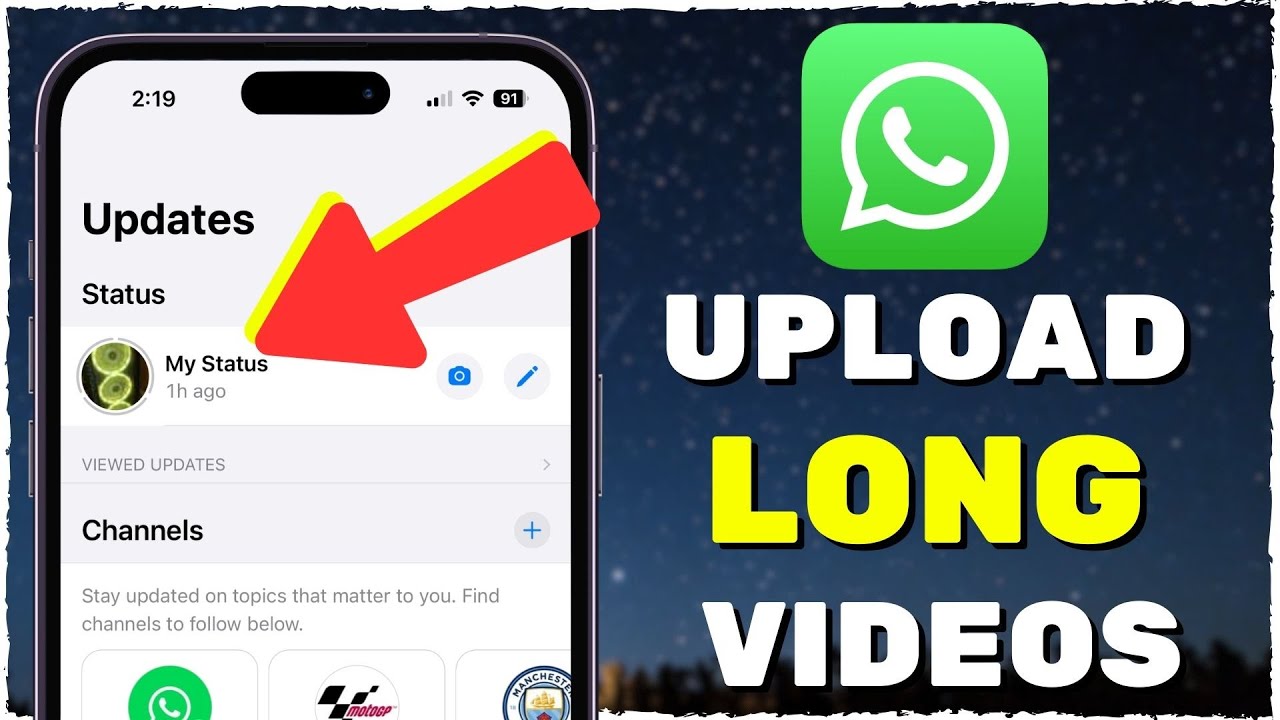 Как опубликовать длинное видео в статусе WhatsApp